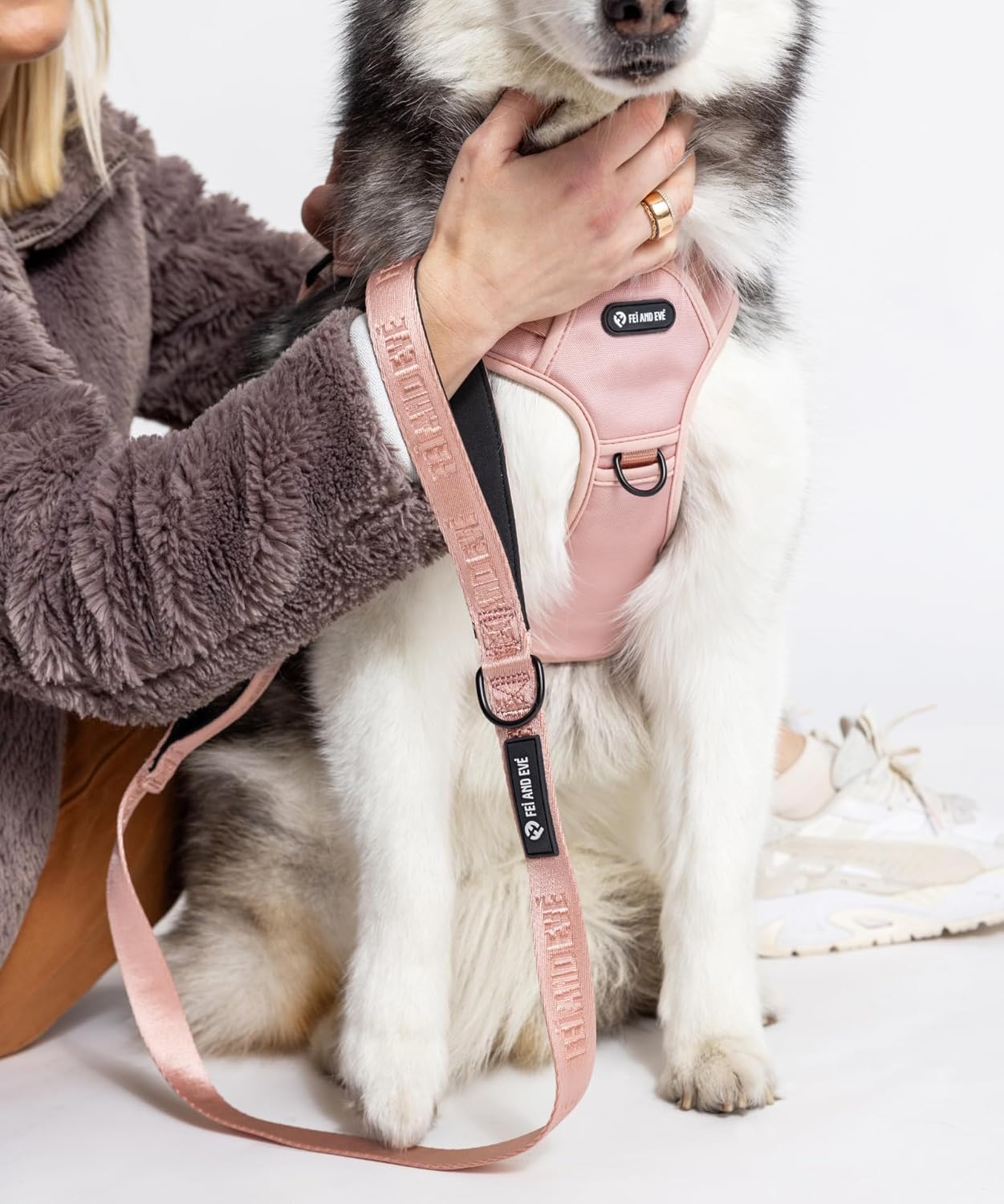 2026 New Edition, Fei & Eve MagEase Dog Harness - 3-Second Magnetic Buckles | 3-Point No-Pull Control | Heavy-Duty 900D Nylon | Dual Safety Handles | Breathable Mesh | Adjustable Fit | X-Large, Pink - image 7