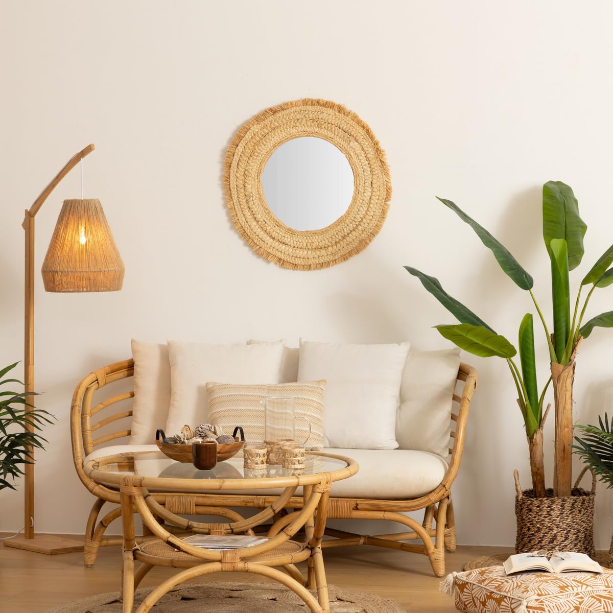 ATMOSPHERA CREATEUR D'INTERIEUR - Raffia a specchio intrecciata célia d68cm