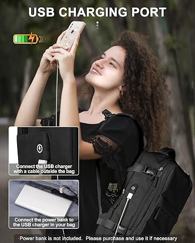 Miniatura 7 de Mochila para mujeres y hombres, mochila para viajar aviones, mochila universitaria ligera