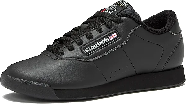 Reebok Princess Sneakers for Women, Comfortable Walking or Tennis Womens Shoes, Us-black, 6 Wide