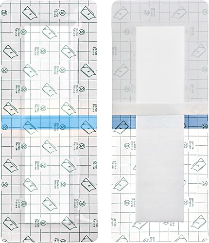 14 vendajes largos impermeables de 4 x 12 pulgadas para reemplazo posterior a la rodilla, cirugía de cadera, protector de ducha, adhesivo de