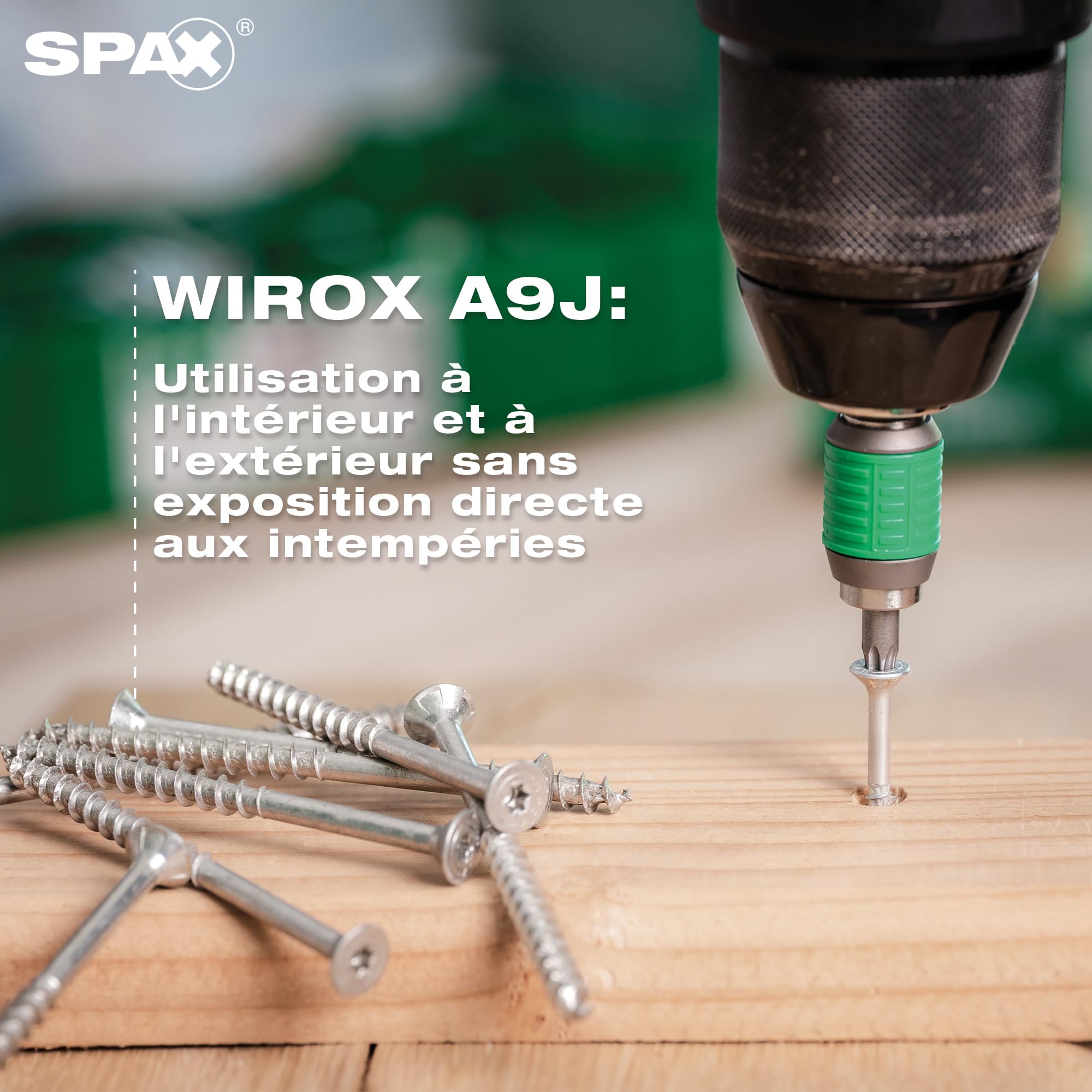 SPAX Vis universelle 6 x 80 mm, 180 pièces - Vis à bois, filetage partiel, tête fraisée, T-STAR Plus T30, pointe 4CUT, revêtement WIROX - 8000000277078