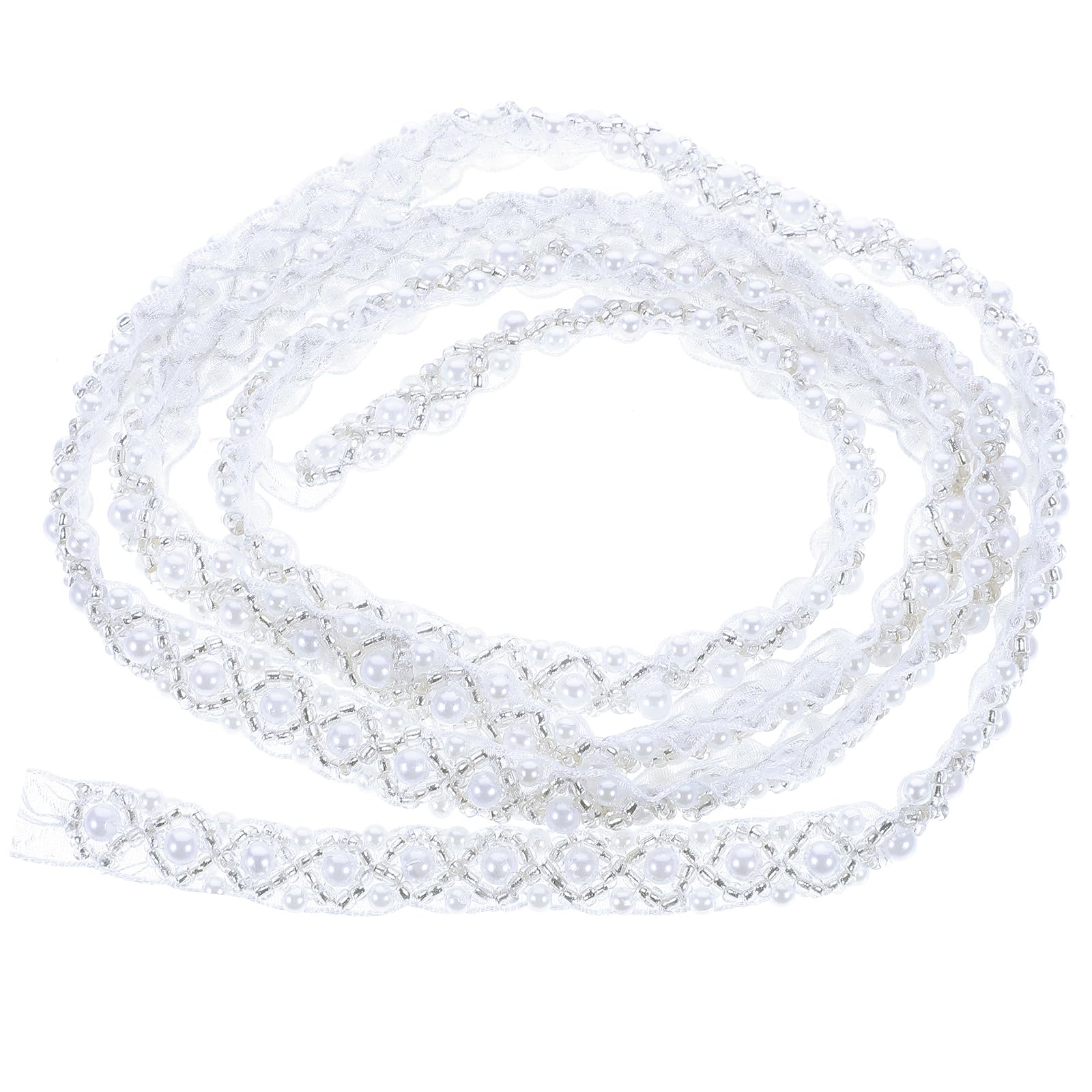 – WINOMO Diamante Chain Lace Trim Rhinestone Applique 36 Inch Rhombus Shape for DIY Sewing Crafts Dress Decoration