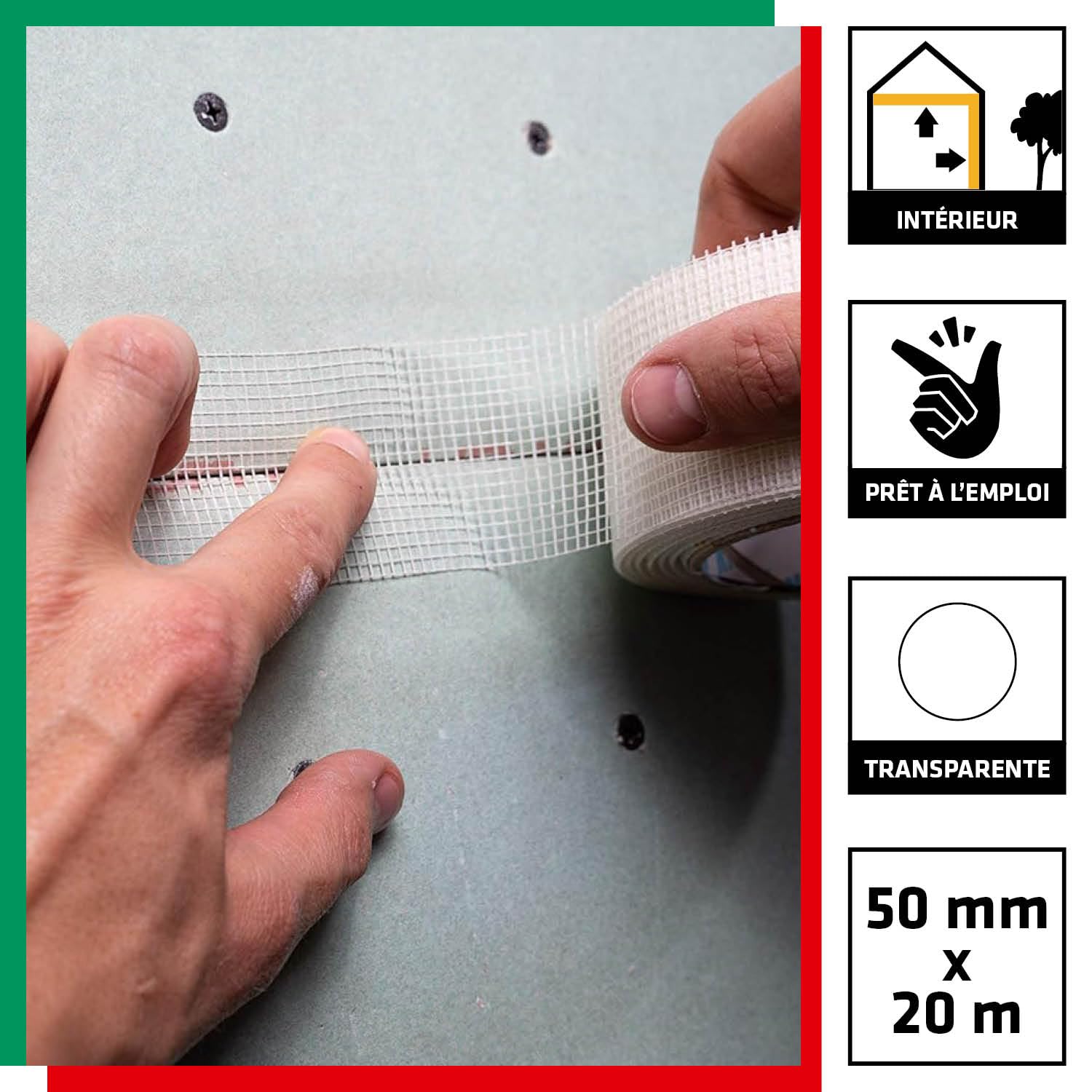 Bande à Joint Papier Parexlanko 50mm X 150m - Pour Plaques De Plâtre - Renfort Jonctions Murs Intérieurs - Lot De 2
