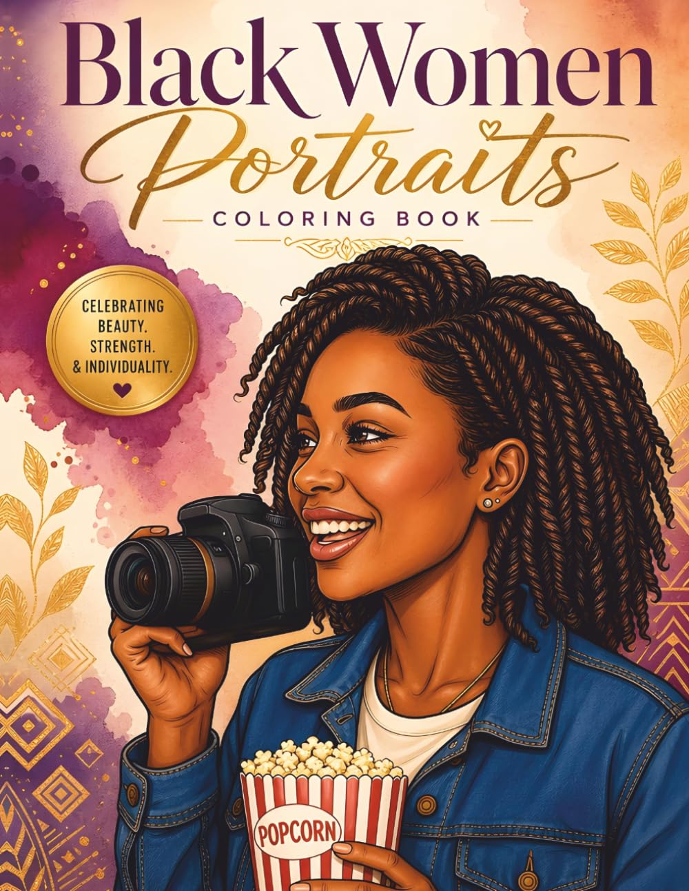 Black Women Portraits: A Diverse Coloring Book Featuring Natural Beauty, Cultural Style, Elegant Hairstyles, and Realistic Black Women Portraits