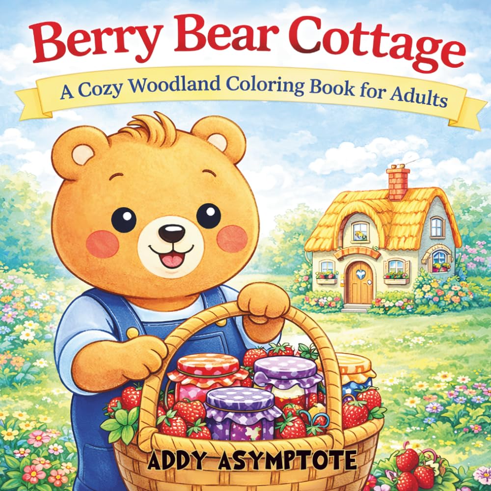 Berry Bear Cottage A Cozy Woodland Coloring Book for Adults: Featuring Jam-Making, Berry Picking, Cottage Kitchens, and Gentle Animal Friends (Cozy Critter Coloring)
