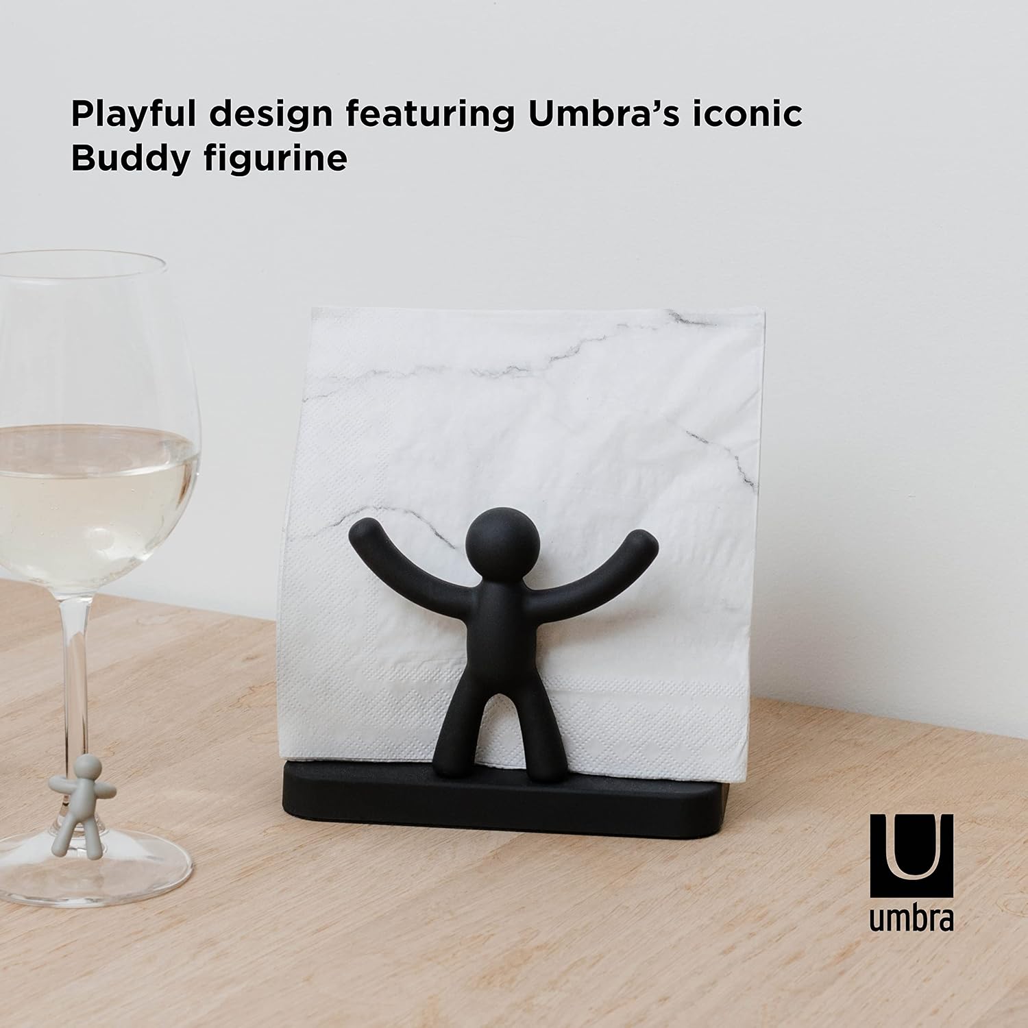 Umbra Buddy Napkin Holder, Black