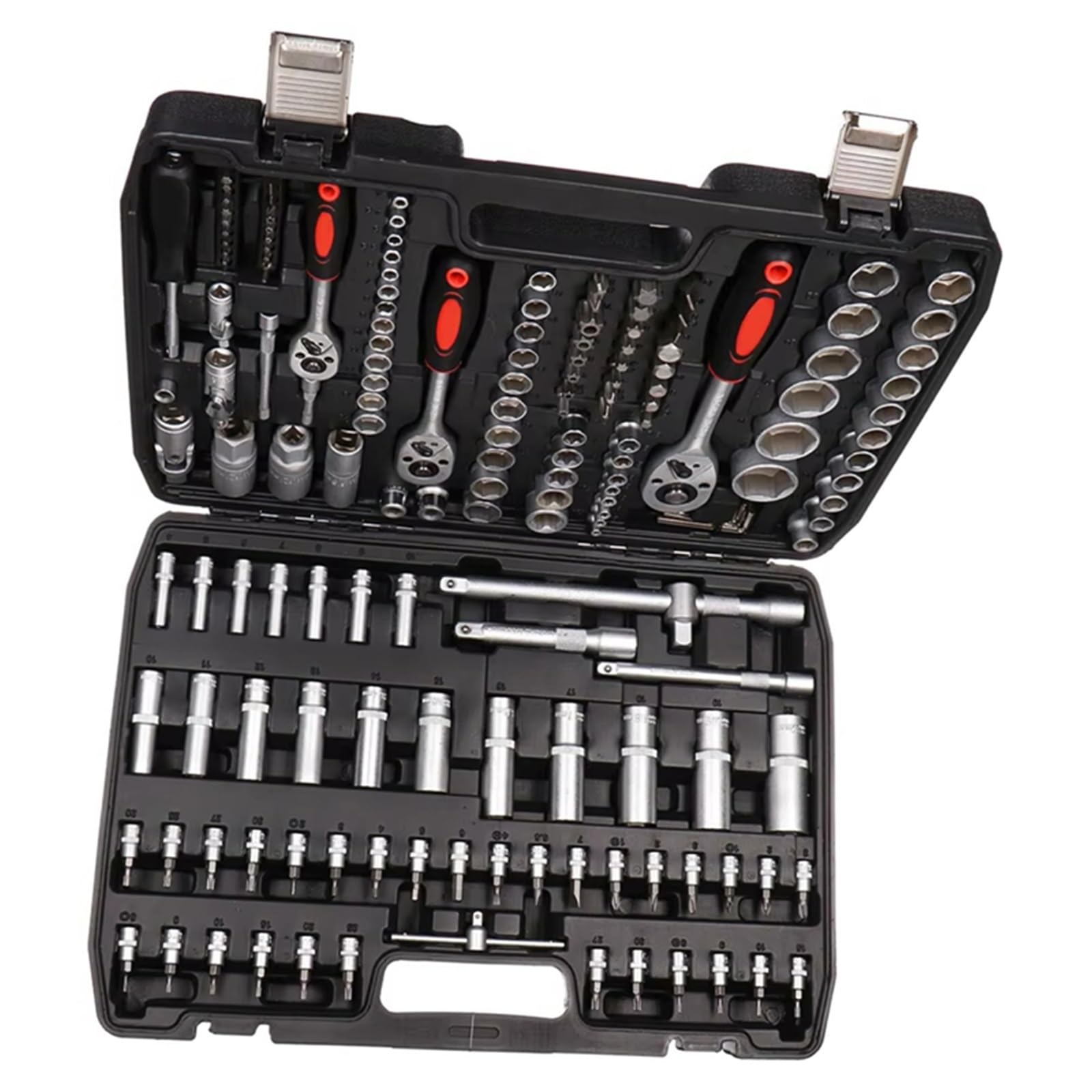 Set di attrezzi meccanici Kit Di Strumenti Per Chiavi A Cricchetto Set Di Bussole Da 172 Pezzi Con Cricchetti In Un Versatile Set Da 172 Pezzi Per Officina O Garage