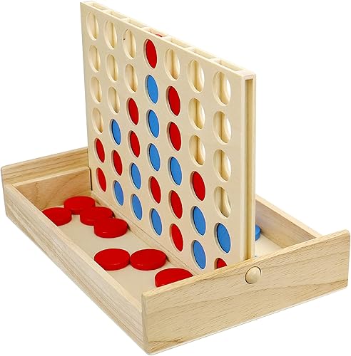 Miniatura 9 de JOYPRO - Juego de conexión de 4 en fila juego de mesa plegable para 4 conectaciones picnic familiar fiesta viajes juguetes clásicos de mesa para