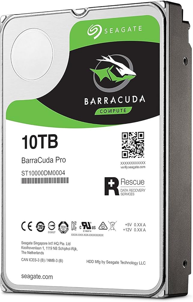 Seagate BarraCuda Pro 10TB SATA 6 Gb/s 3.5"Internal Hard Drive with 7200 RPM & 256MB Cache thumbnail 4