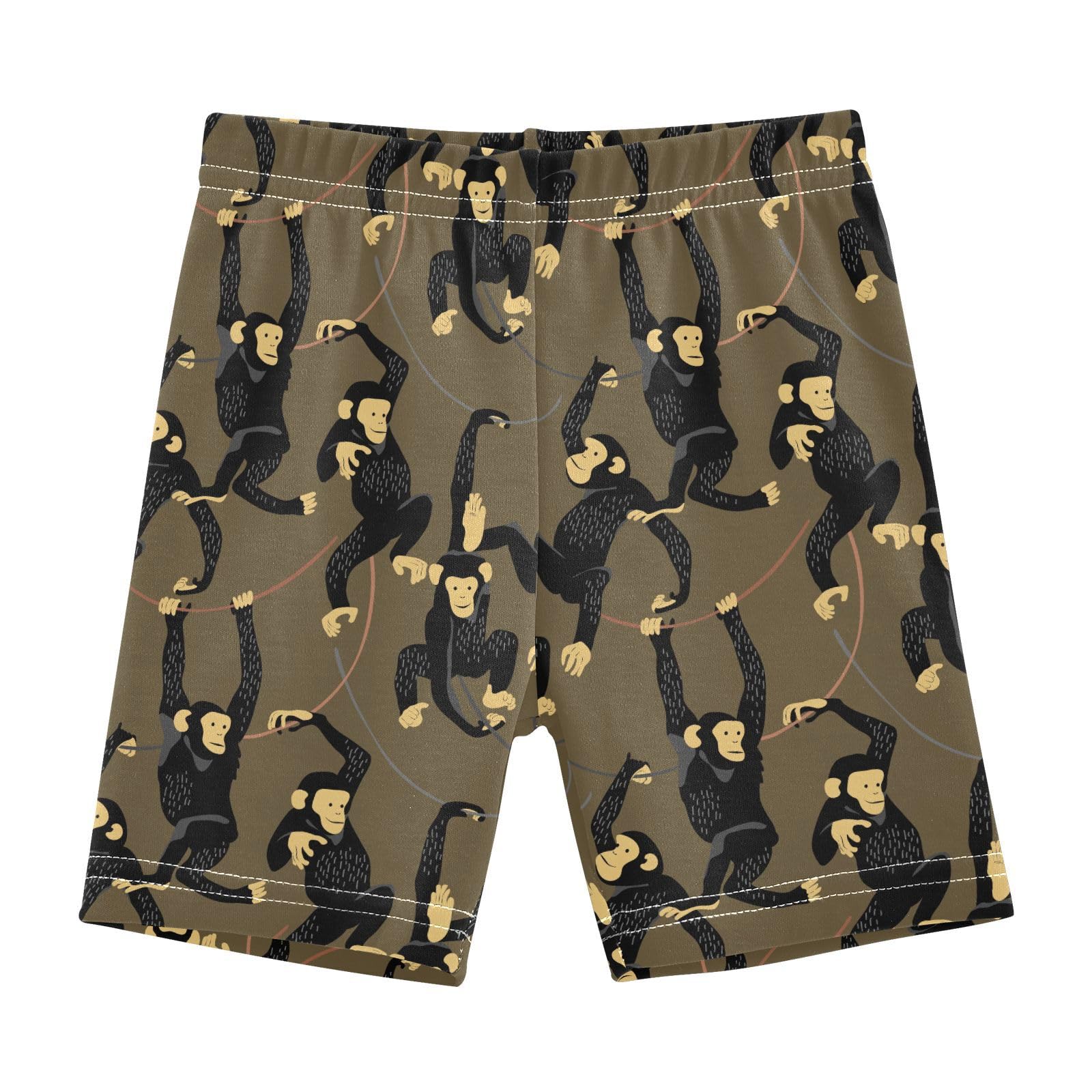 JHKKU Girls Cartoon Monkey Shorts Cotton Cartwheel Bike Kids Biker Under Dress Dance Short Girl Clothes 8Y