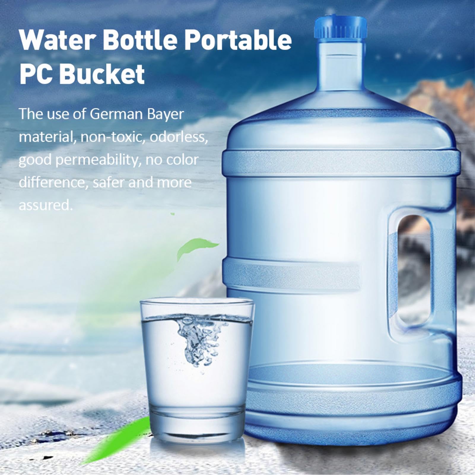 Depósito de Almacenamiento de Agua portátil con asa - Depósito de Agua de Camping para Mochila de Senderismo al Aire Libre y Kit de Supervivencia | Camping para Mochila de Senderismo al Aire Libre y Kit de Supervivencia