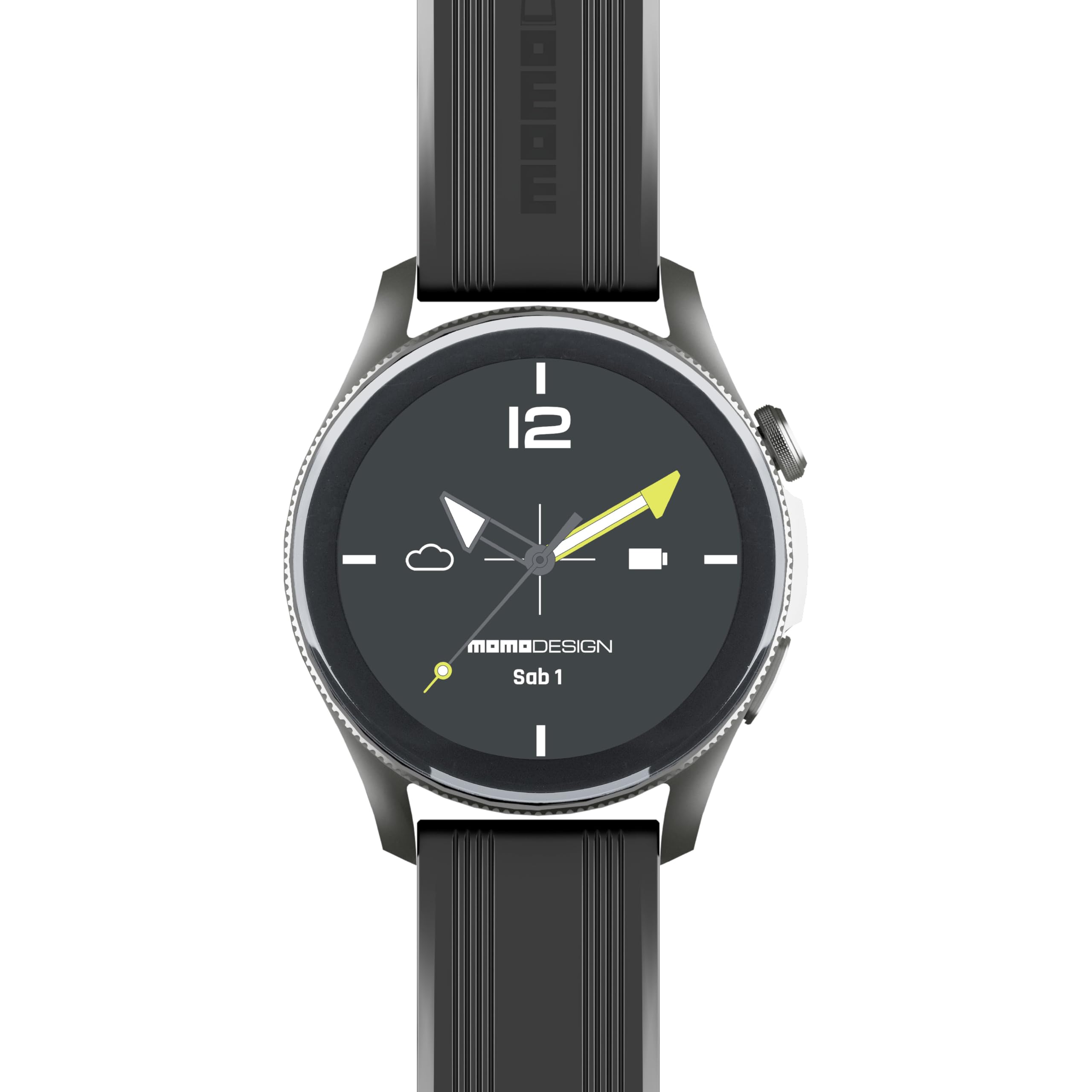 MOMO Design - Smartwatch ZERO 1.43" - Display AMOLED - Cassa in alluminio - Chiamate Bluetooth e monitoraggio salute - Impermeabile e resistente alla polvere - Funziona con App MD TIME - Nero