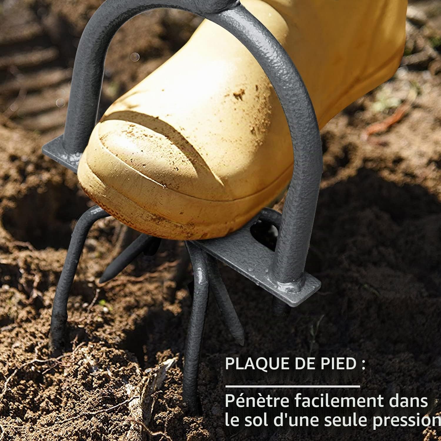 Jardineer Jardin Twist Cultivateur Manuel avec Tige en Acier, Outil de Jardinage Rotatif