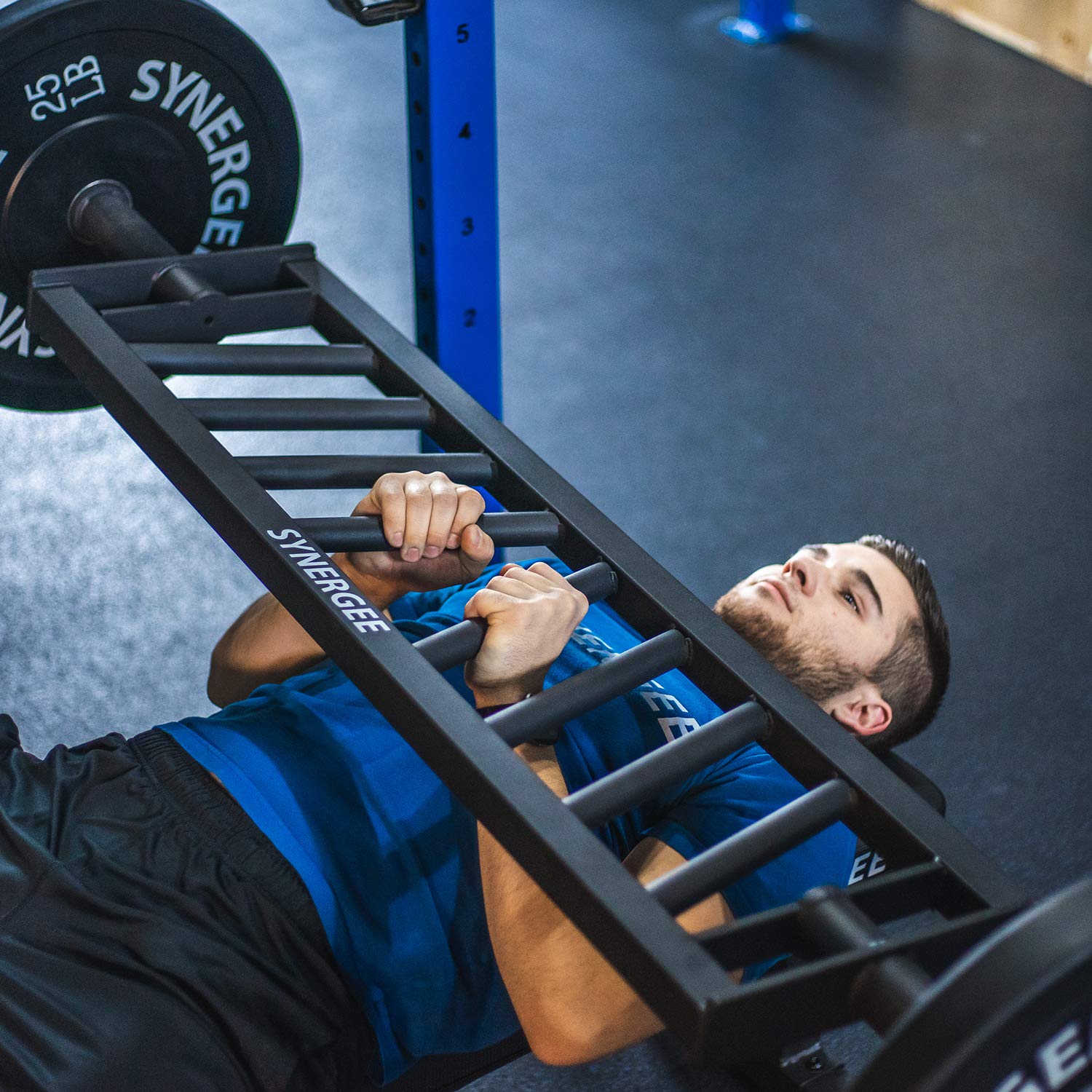 Synergee Multi Grip Barbell Swiss Bar, American Bar 4 Positions for