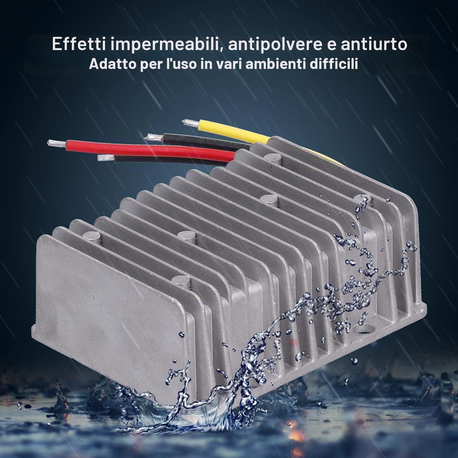 Convertitore Buck DC-DC Regolatore di Alimentazione Trasformatore di Tensione Trasformatore di Tensione 36V 48V a 12V 30A 360W Involucro in Alluminio Allargato IP67 Regolatore di Tensione con Schema D