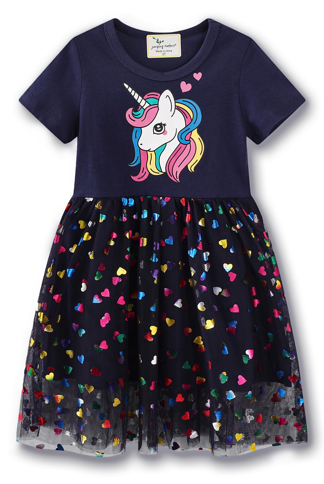 Kfnire Vestidos para Niñas, Vestido T-Shirt Manga Larga y Corta Algodón Casual Niñas Vestido Dibujos Animados Animal Flores Patrón Vestido para Niña Vestido de Princesa
