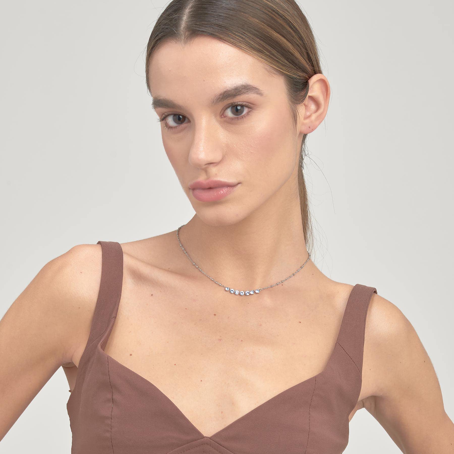 Brosway Collana Donna, Collana in Acciaio e Cristalli | Collezione Symphonia - BYM134