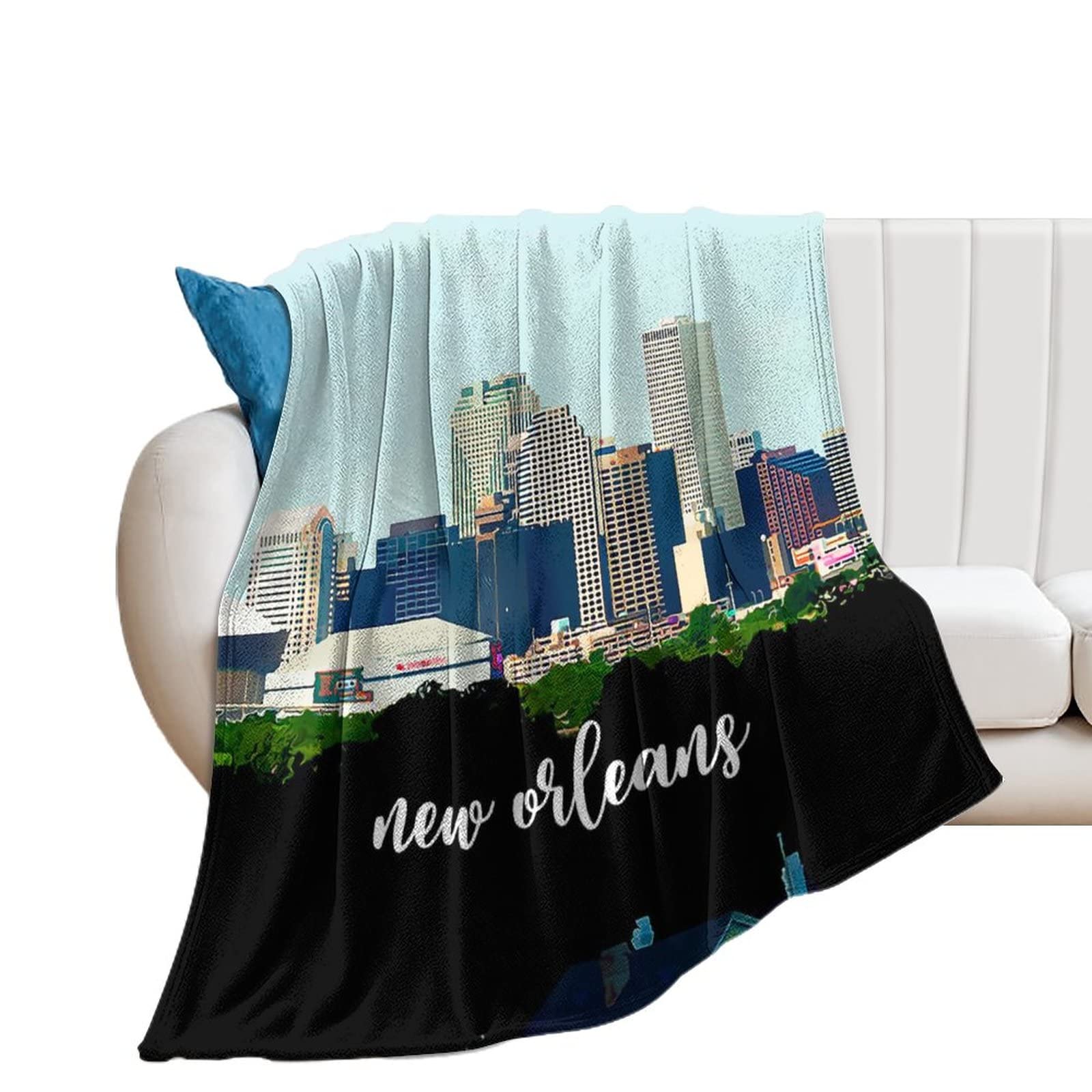 Couverture en flanelle New Orleans 76x101 cm pour canapé