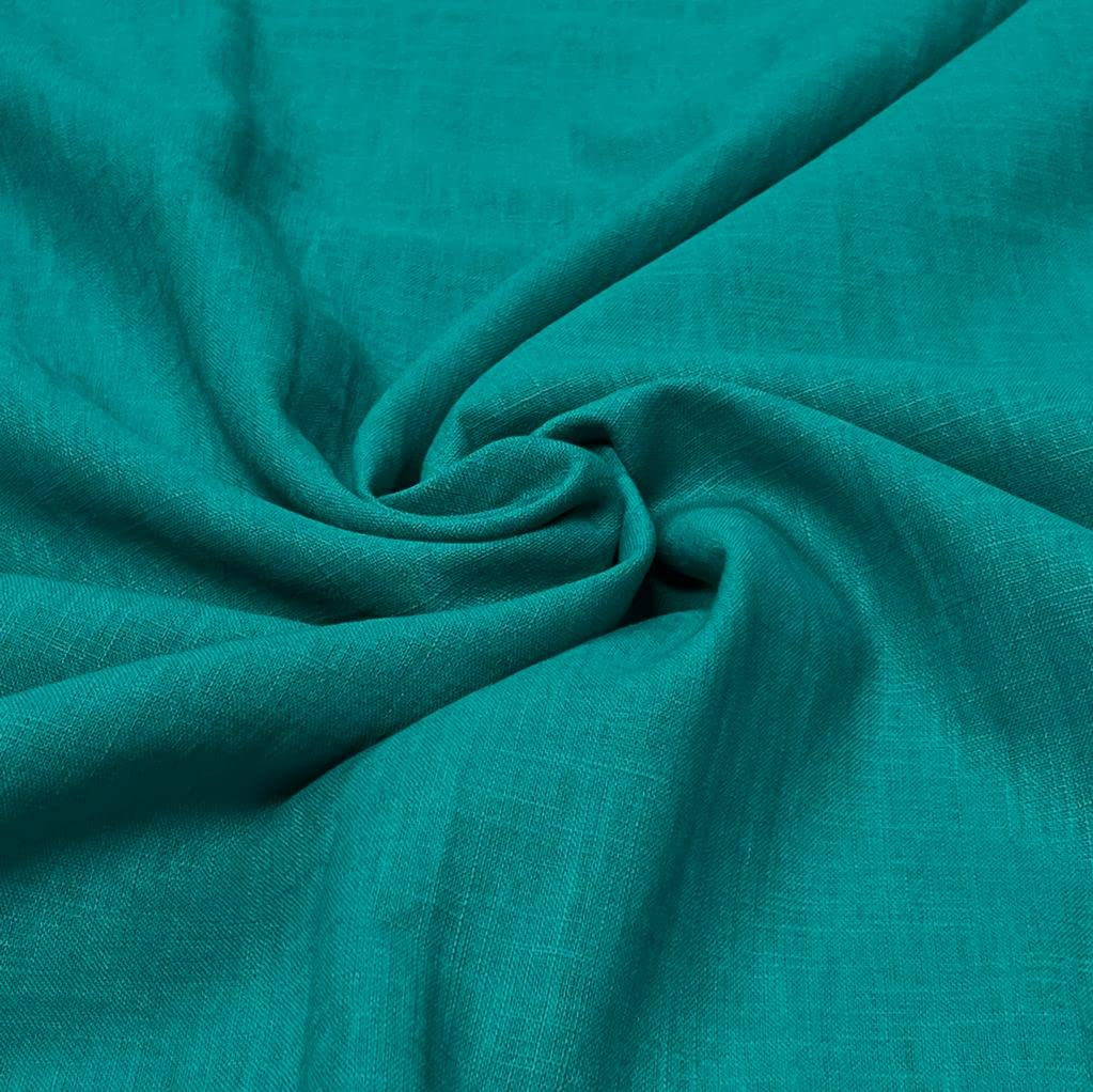 100% Pure Washed Linen Flax Fabric 45 Colours 136cm Wide 240gsm Per Metre - ONE METRE — image 1