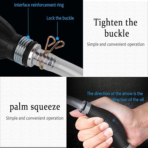 Miniatura 4 de Manguera de sifón de gasolina, bomba de sifón de transferencia de gasóleo, agua y combustible, bomba de transferencia de gasolina para agua,