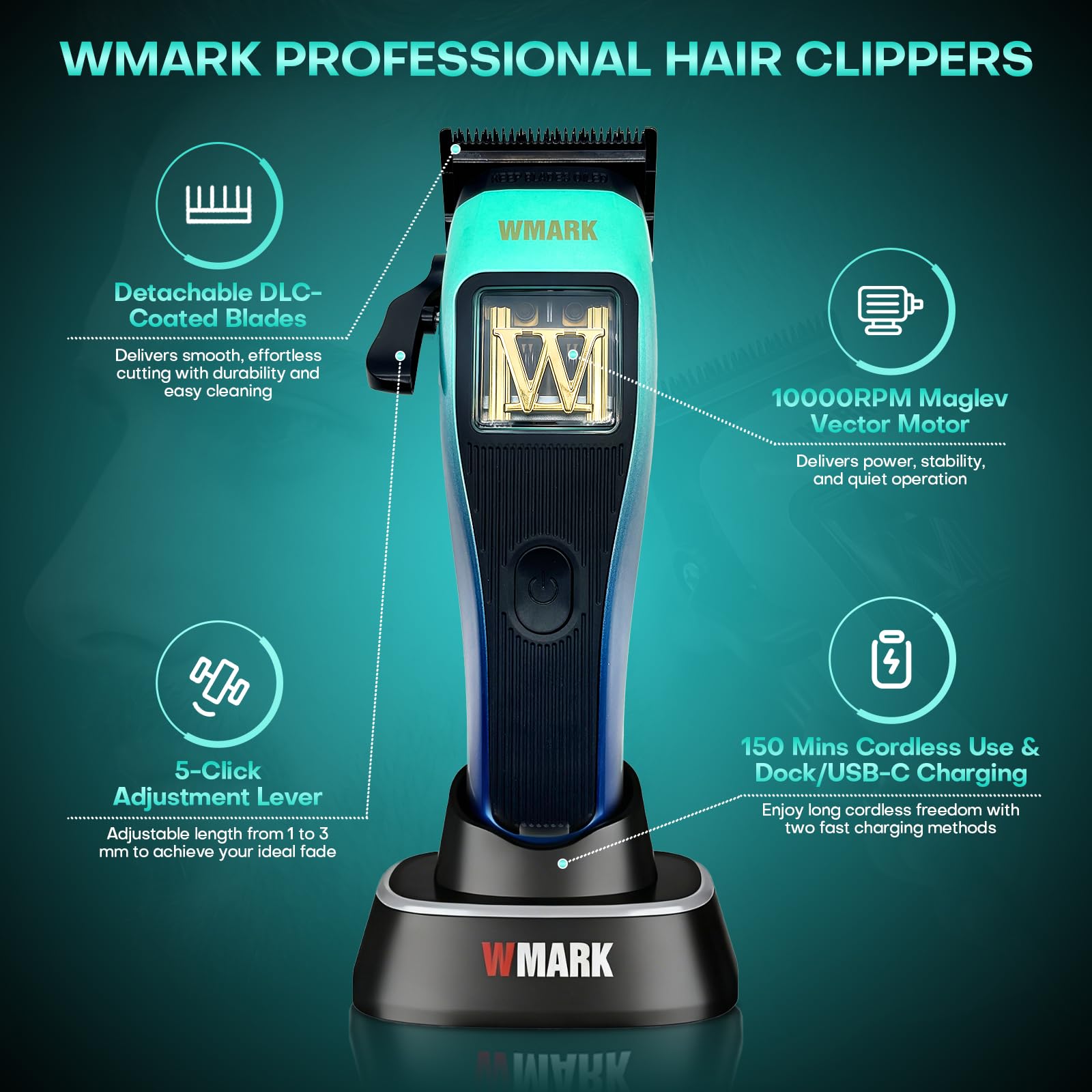 Amazon.com: WMARK Hair Clippers for Men Professional Barber