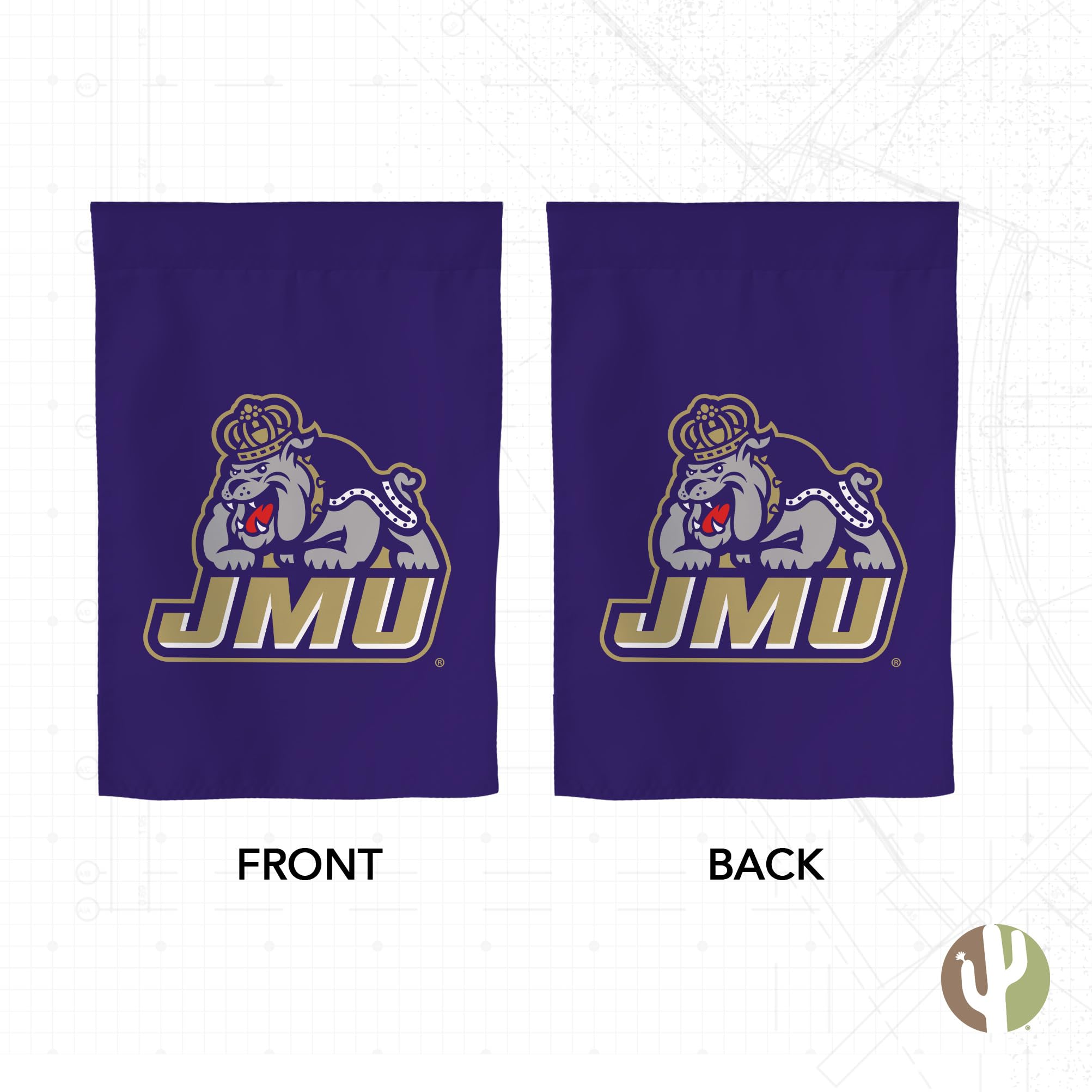 James Madison Dukes NCAA Garden Flag - 13"x18" Double Sided, Officially Licensed, Polyester