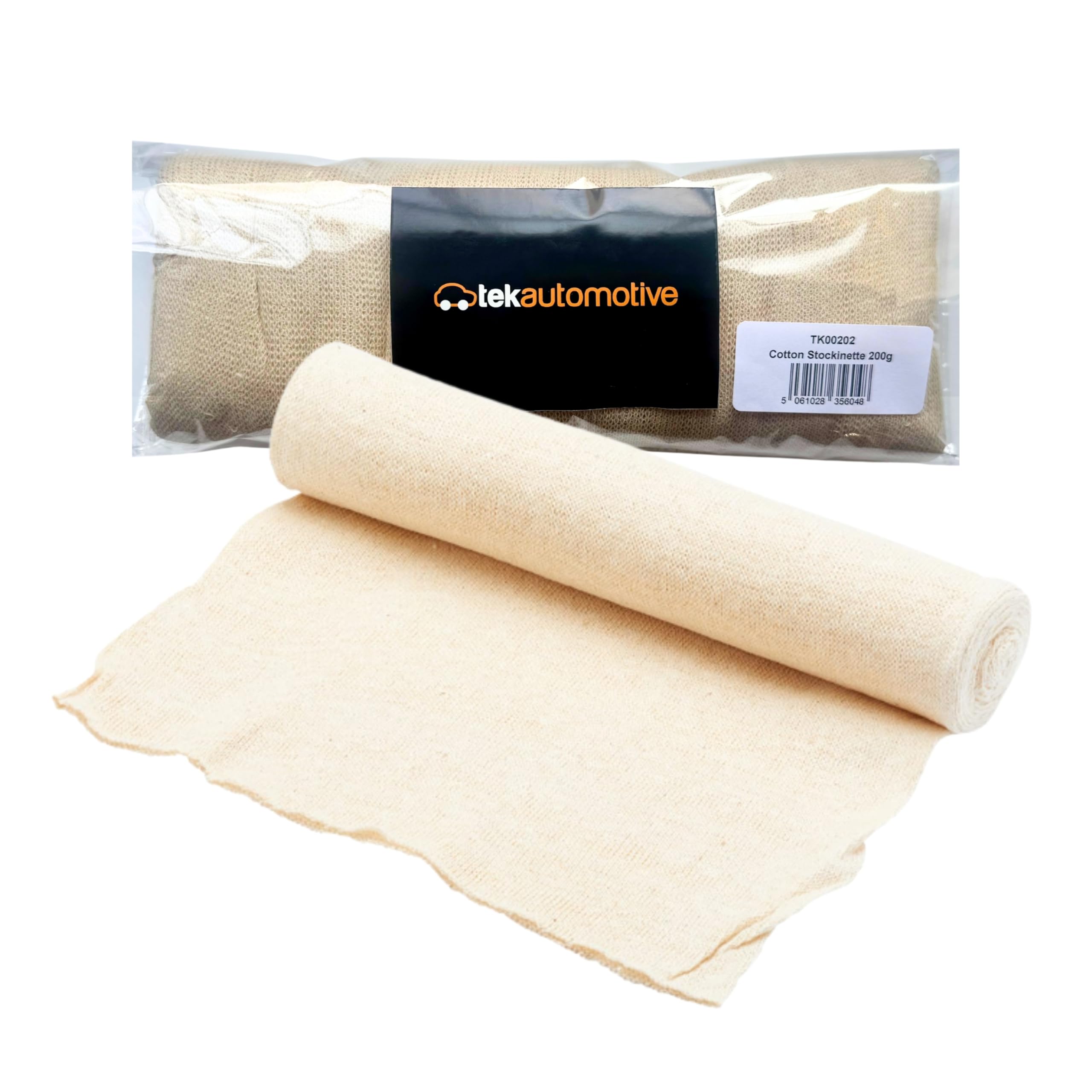Tek Automotive Natural 200G Stockinette Roll – 4.5M Cotton Car Polishing Cloth