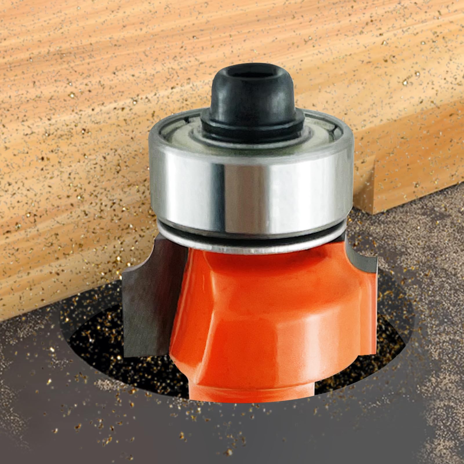Fresa arrotondata da 8 mm, raggio di 2 mm, fresa rotonda standard, con cuscinetto a sfera, lama in metallo duro K10, per la lavorazione del legno, fai da te, per la fresa a a casa