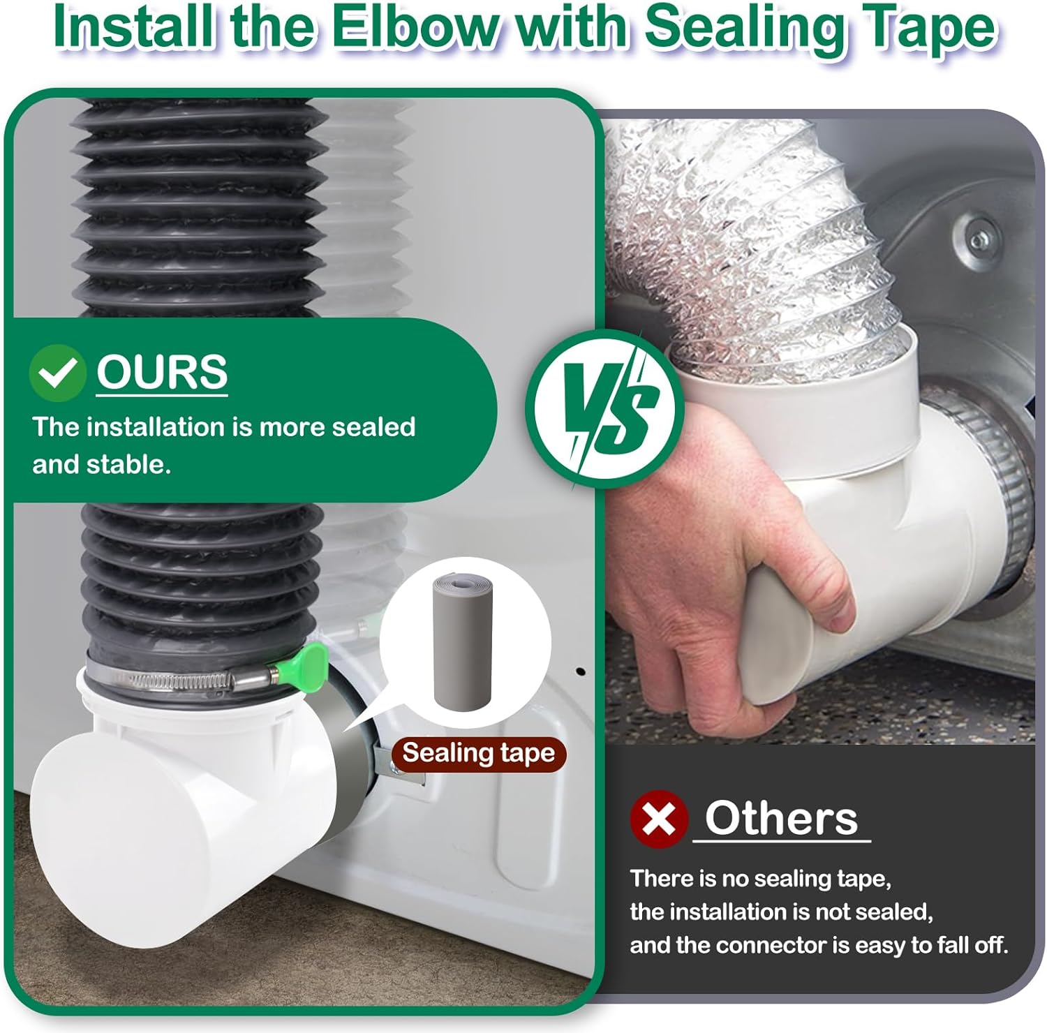 Dryer Vent Hose For Tight Space,Indoor Dryer Vent, Dryer Hose Vent Kit,90 Degree Dryer Vent Elbow,Dryer Vent Connector Kit,Dryer Vent Duct, Dryer Vent Adapter, Dryer Vent Vacuum Hose Attachment