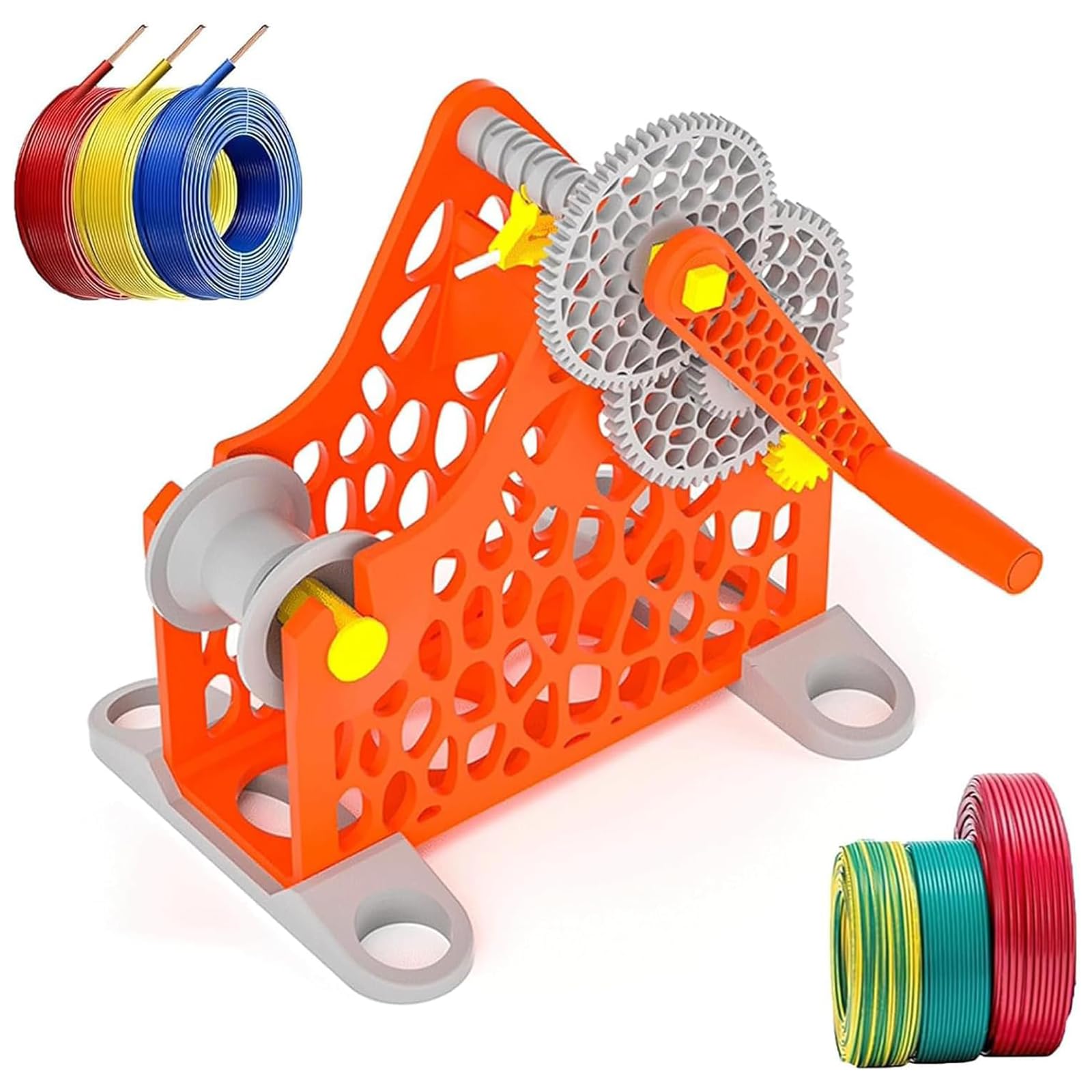 ZephPerton 3D Printer Filament Winder Hand Cranked, Hand-cranked Consumables Winder, 1kg Spools & Neat Winding Uniform Without Tangling, Efficient Winding & Modular Portable for Printing