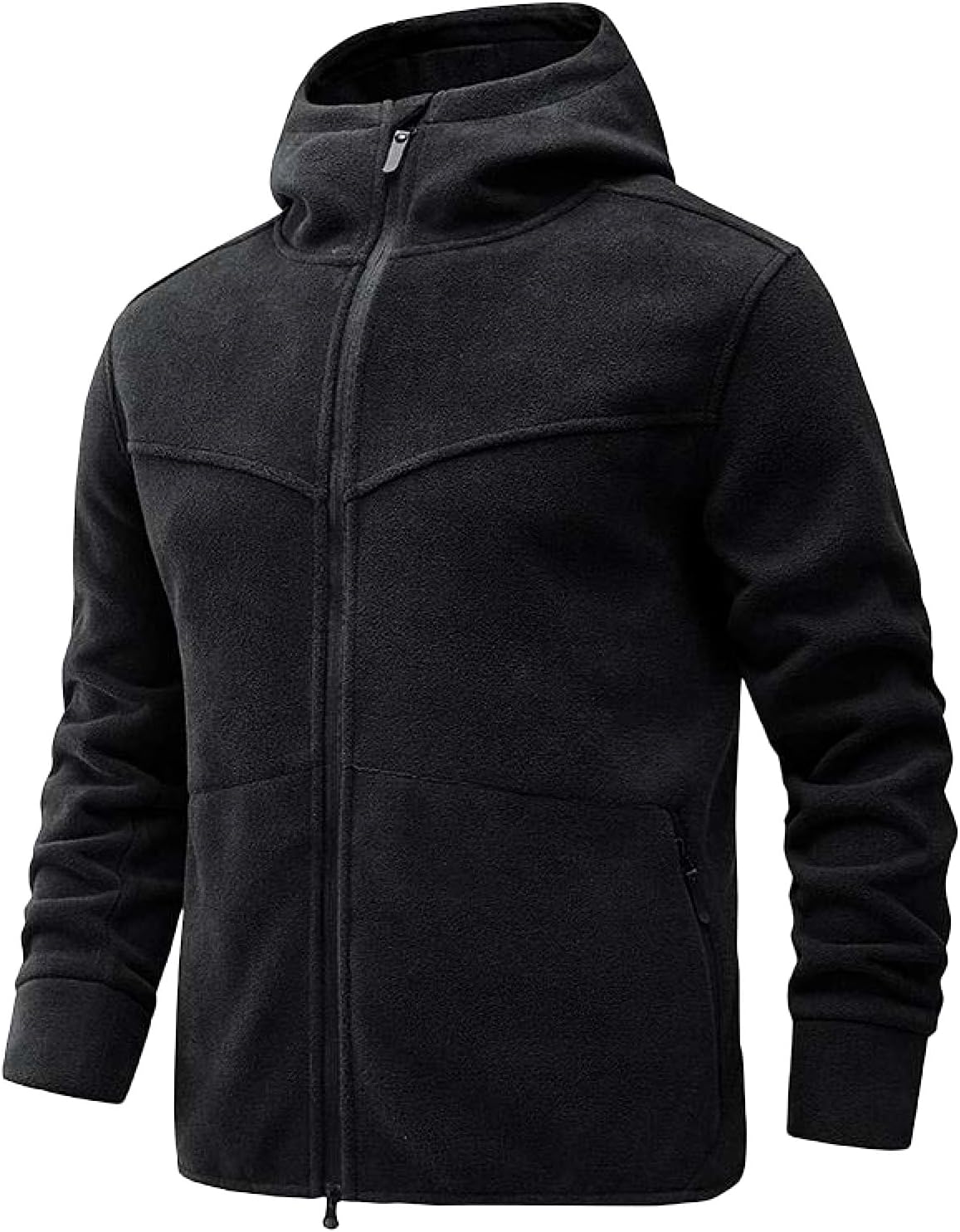 Men's Hooded Long Sleeve Fleece Jacket For Warm Sports Outdoors Running Travel Coats