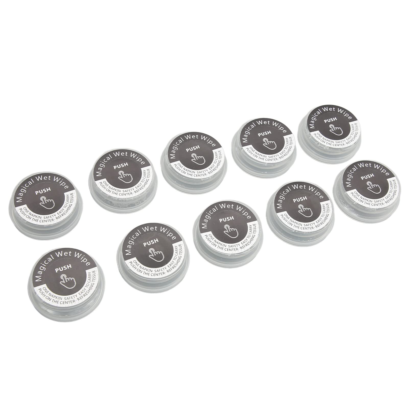 Lingettes pour les Mains Jetables, Mouchoirs Humides Compressés Individuels Portables 10pcs