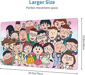 Amazon.co.jp: Chibi Maruko-chan Mouse Pad Desk Mat Large Rubber