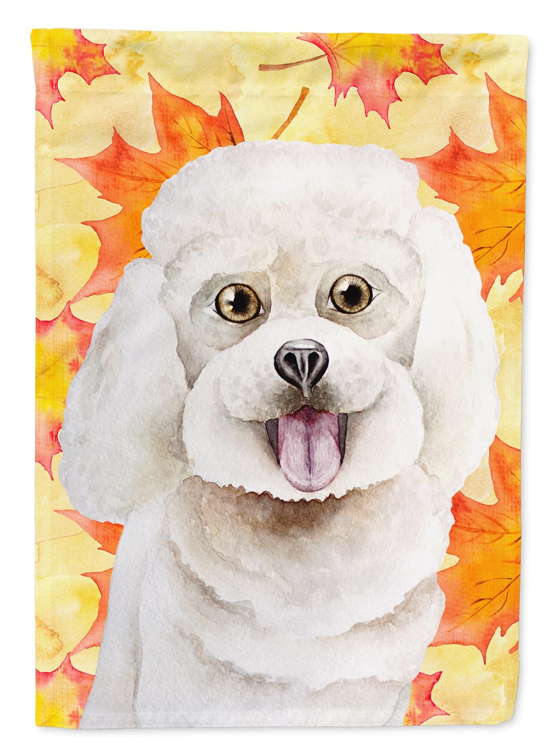 Bichon Frisé drapeau de jardin pour embellir vos extérieurs en automne