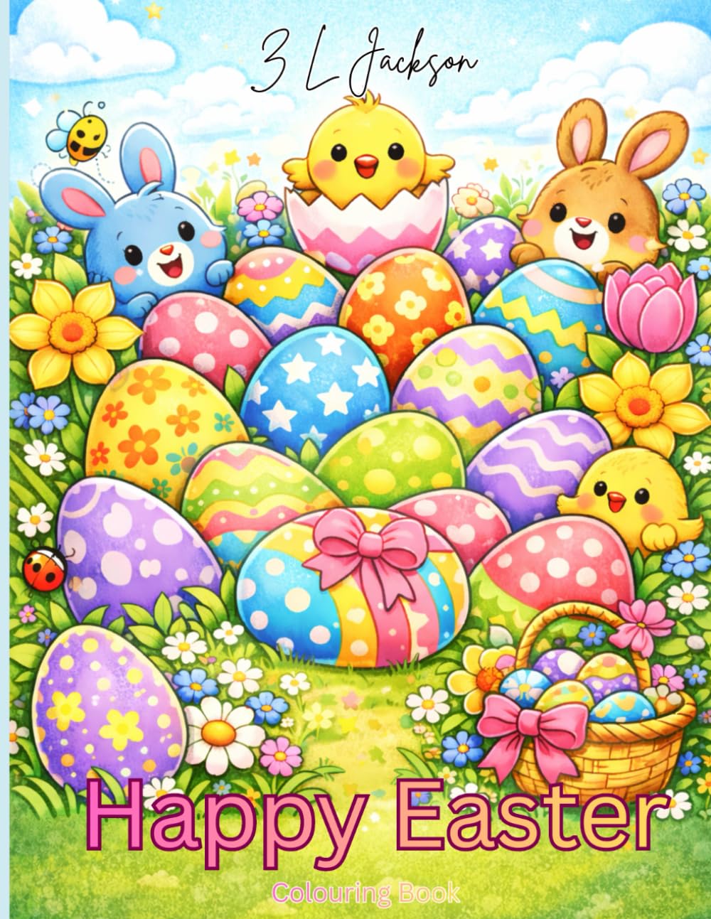 Happy Easter Colouring Book: For Children