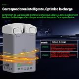 LYONGTECH Chargeur de batterie rapide 100 W avec charge de stockage pour drone DJI Mini 5 4 3 Pro, hub de charge double bidirectionnel, charge deux batteries accessoires - 7