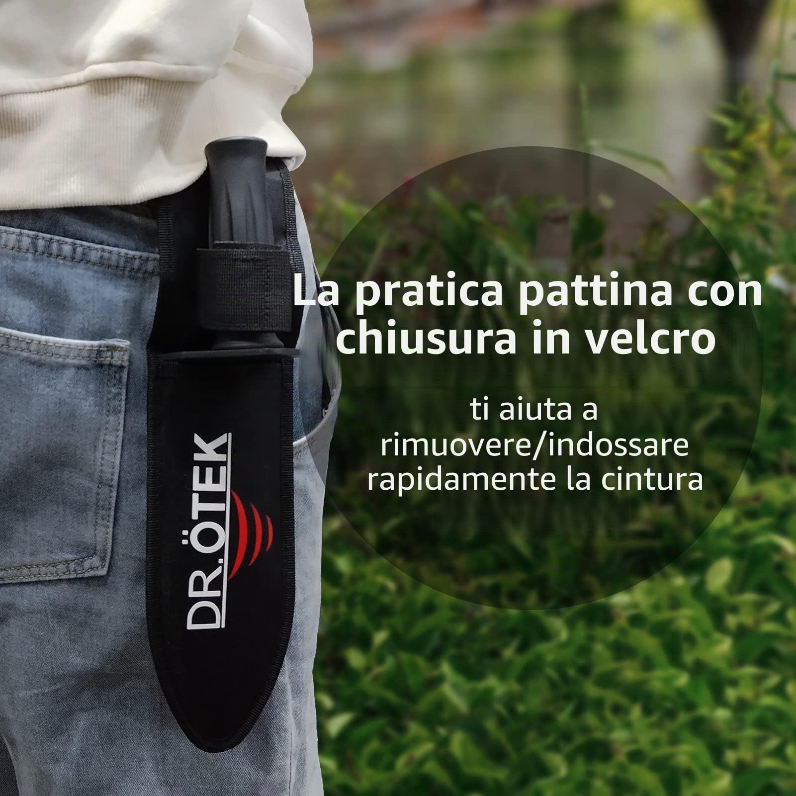 DR.ÖTEK Detectores De Metales Accesorios Pala Multifuncional, Edge Digger con Funda,Herramienta De Excavación con Escala de Medición de Profundidad para Jardinería, Camping, Paisajismo