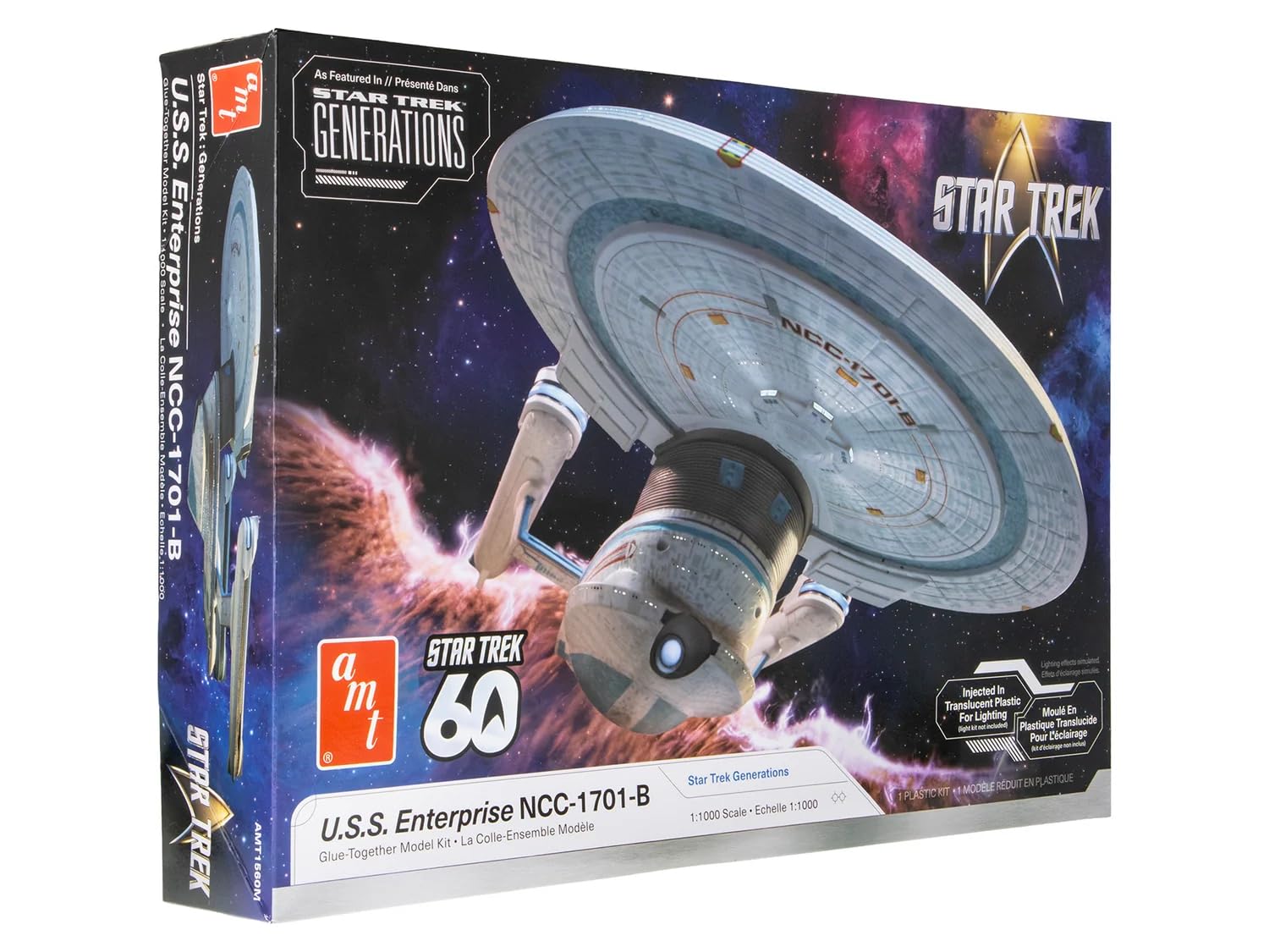 AMT Star Trek: Generations U.S.S. Enterprise NCC-1701-B Model Kit, 1:1000 Scale