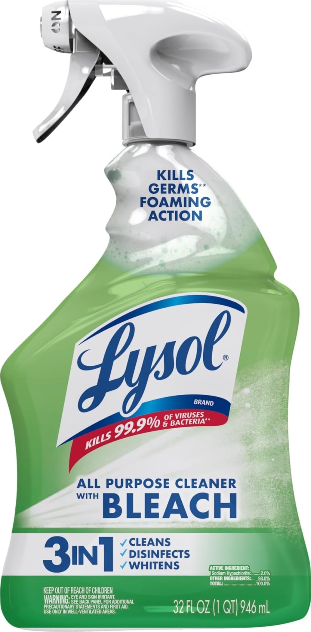Lysol Multi-Purpose Cleaner Spray with Bleach, 32 oz