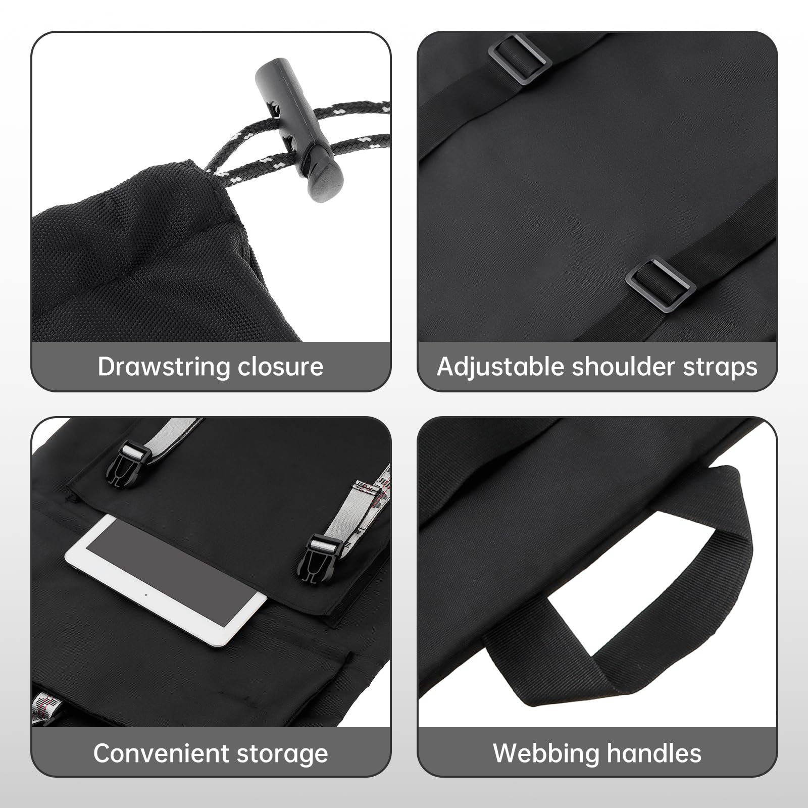 Grand sac à dos pour skateboard – Convient aux planches à roulettes surdimensionnées de 76,2 cm et aux planches surdimensionnées jusqu'à 83,8 cm, sac imperméable et durable avec bandoulière