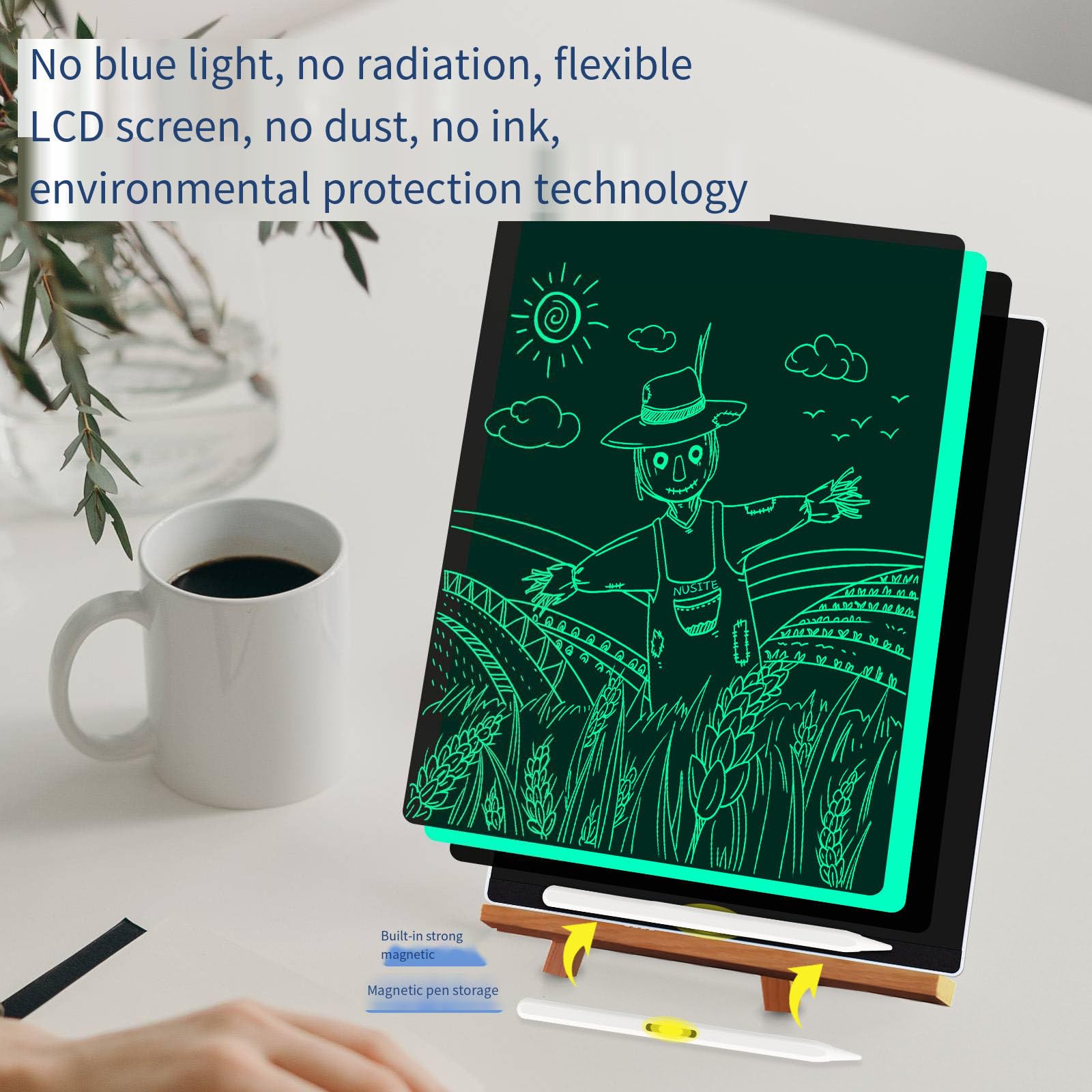 11,5 pollici Lcd da lavoro a colori Lavagna per la scrittura a mano Protezione per gli occhi Lavagna elettronica per lavagna da disegno