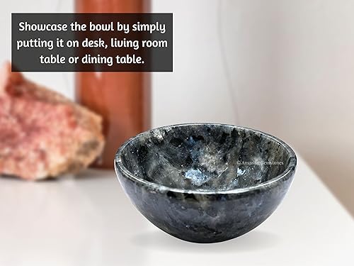 Miniatura 160 de Amazing Gemstone Clear Quartz Crystal Bowl - 2" Gem Stone Bowl for Altar Offering