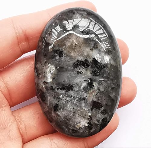 Vista 60 de Jaspe de sangre de dragón natural, bolsillo ovalado en la palma de la palma, cristal curativo para masaje, spa, piedra energética, cristales y Jaspe