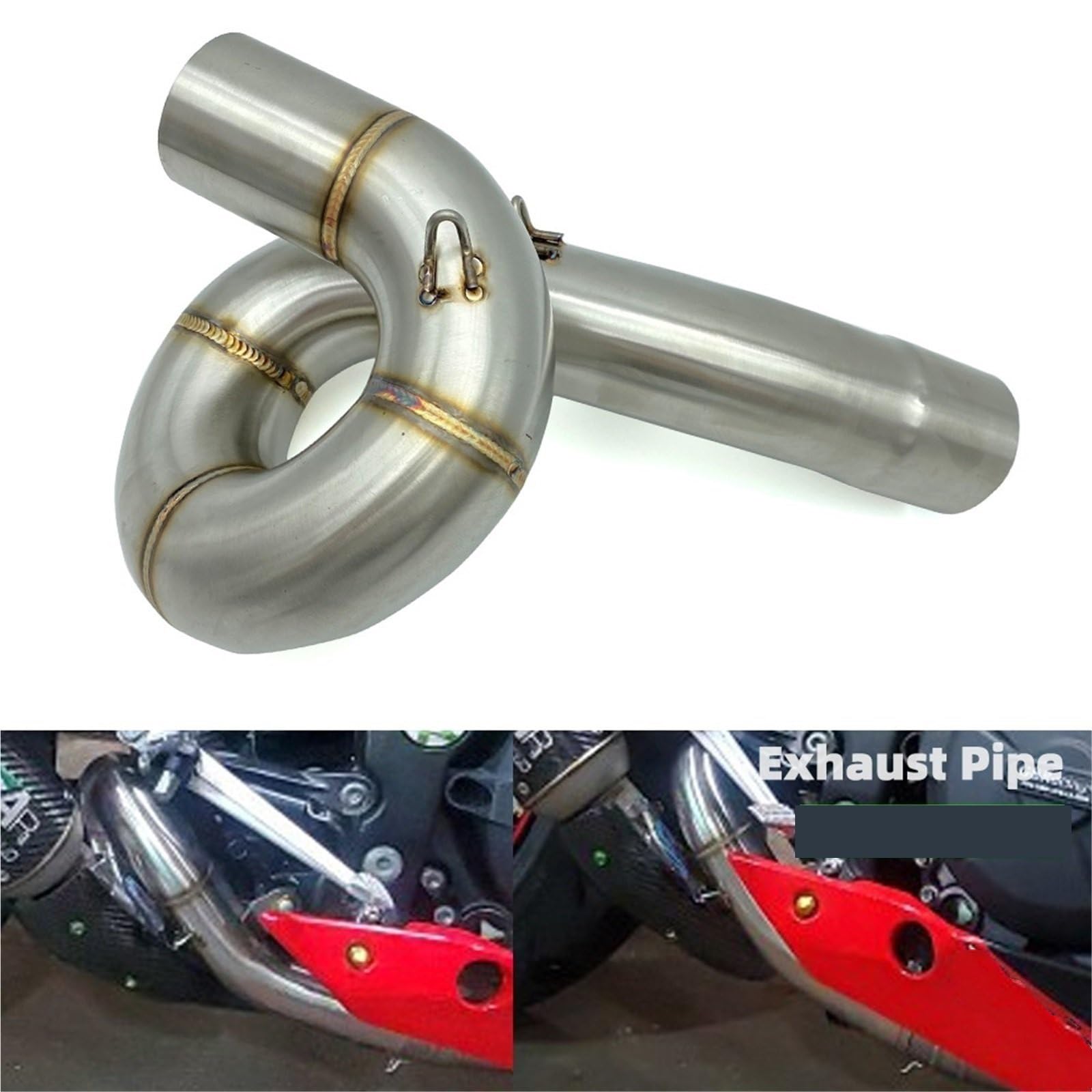 uniwersalna rura wydechowa Tłumik wydechowy motocykla rura środkowa Slip-on Escape dla Kawasaki ZX636 ZX 6R 636 2009-2021 2020 2018 Tłumik końcowy