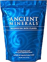 Ancient Minerals Magnesium Bath Flakes | Pure Zechstein Chloride for Relaxing Soaks & Replenishment | 8 lb Bag