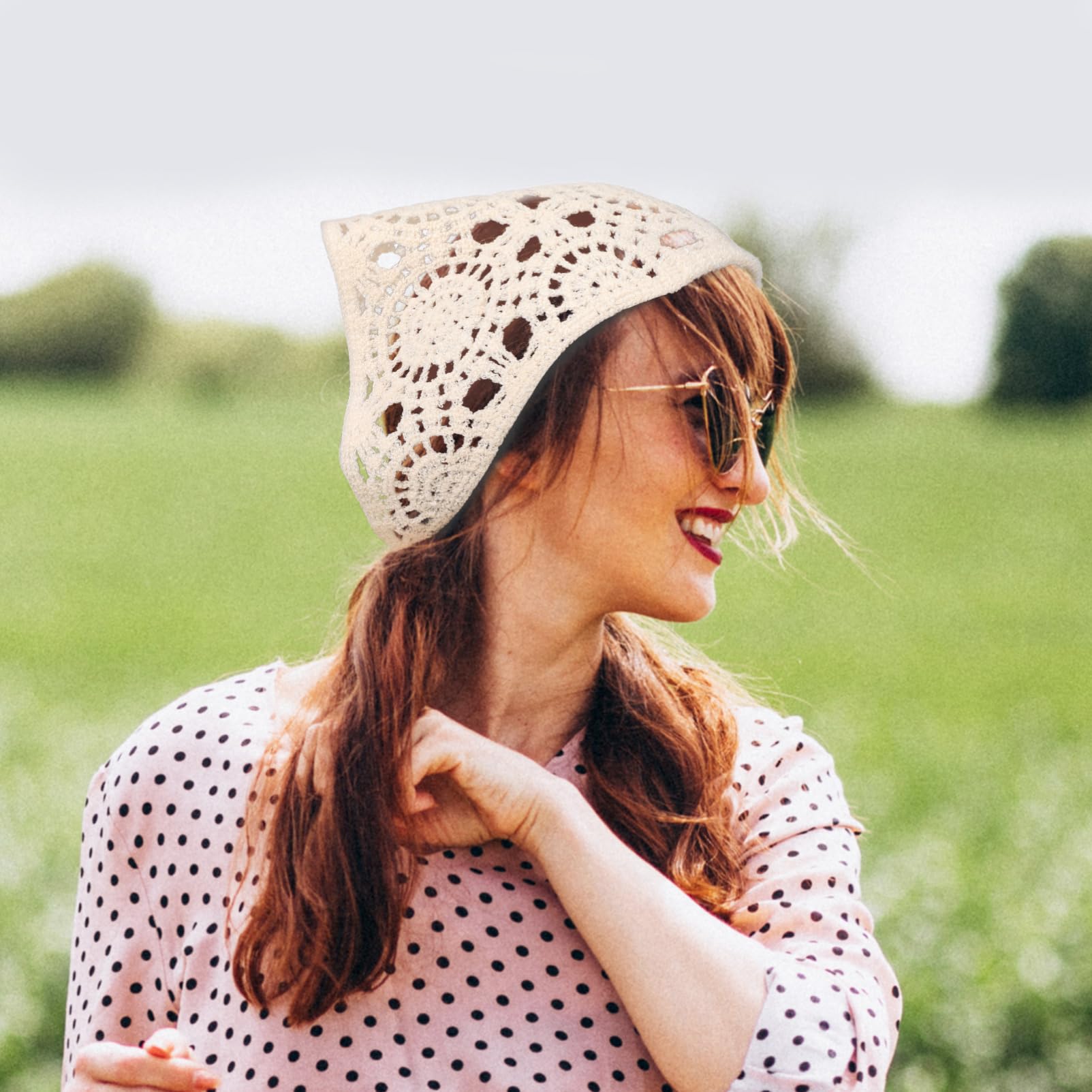 Beaupretty 6piezas Bufanda De Crochet Bandana De Crochet Cabello Pañuelos Para Mujer Accesorios De Moda Cabello Para Uso Diario y Fiestas