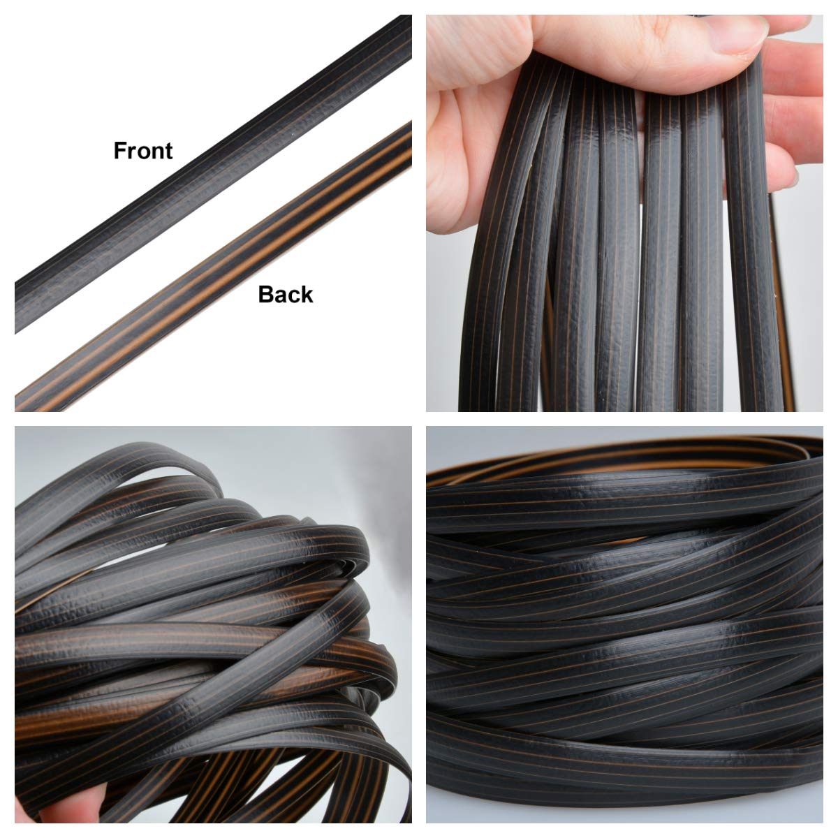 YebiO 500G (70M) Gradientowe Płaskie Tkanie Rattanu, Szerokość 8Mm Syntetyczny Rattan Naprawa Dzianina Materiał Plastikowy Rattan Dla Majsterkowiczów Handmadeniture Krzesło Kosz Stołowy/01 Coffe
