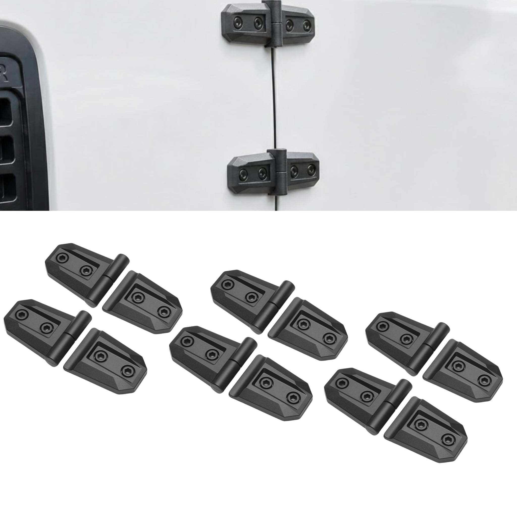 JQOUZHOUQIPEI Car Exterior Decorative Stickers for Geely EX5 2025+, Auto Hood Door Cover Trim Body Styling Decals Rugged Off-Road 6 Pcs