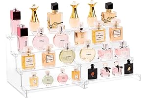 Acrylic Risers for Display, WINKINE 4 Tier Cupcake Perfume Dessert Display Stand
